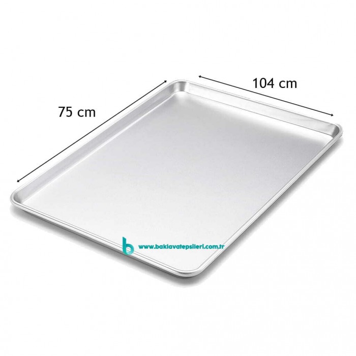 Poğaça Tepsisi Düz 75x104 cm, ekstra büyük poğaçalar için alüminyum fırın tepsisi